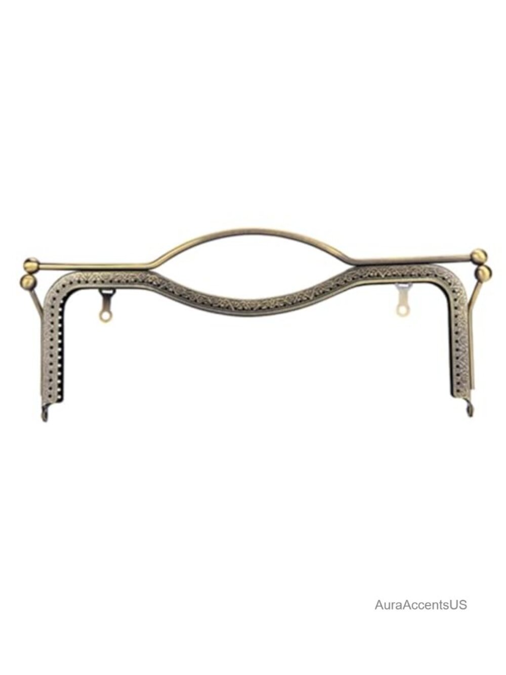 2 Pcs Metal Kiss Clasp Purse Frames, 30x12cm Alloy Bag Frame Sewing Craft